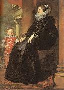 Dyck, Anthony van Genoese Noblewoman with her Son oil on canvas